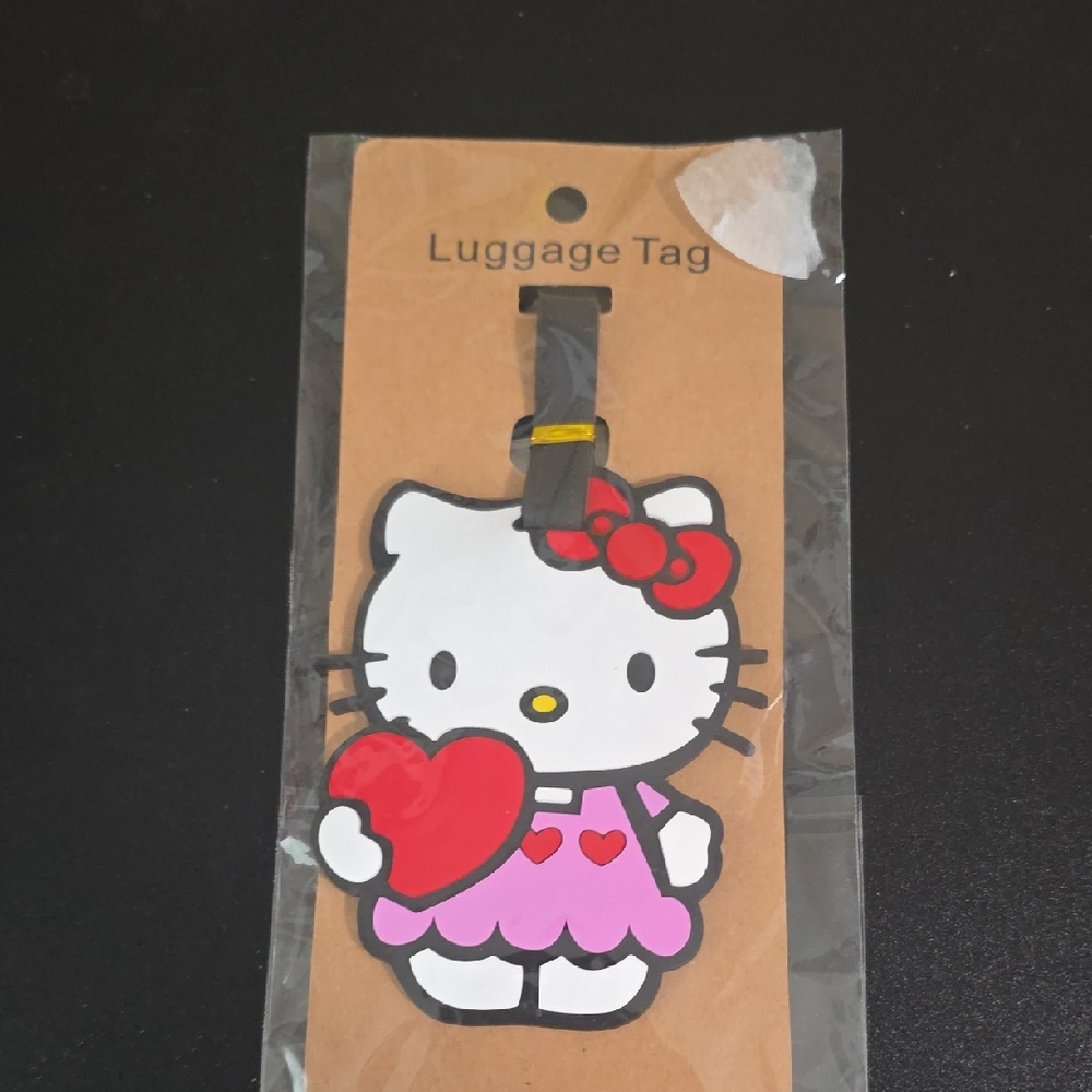Hello Kitty Pink Luggage Tag for Kids